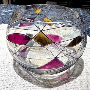 ✨Exquisite Vintage Partylite Mosaic Calypso Large Candle Votive Holder or Bowl✨